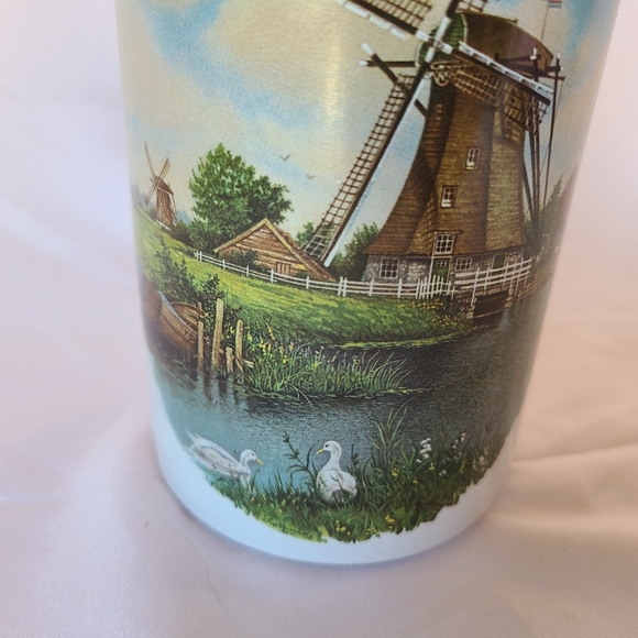 Vintage MKM Max Kruger Stoneware Pottery Salt Glaze Holland Windmill Wine Jug - Picture 2 of 9